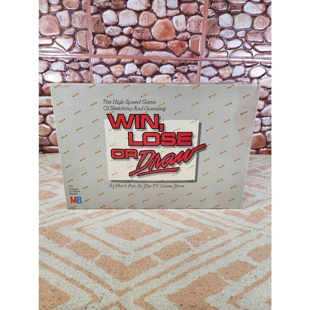 Win, Lose or Draw (1987 Original Edition MB Disney VTG Board Game) B1